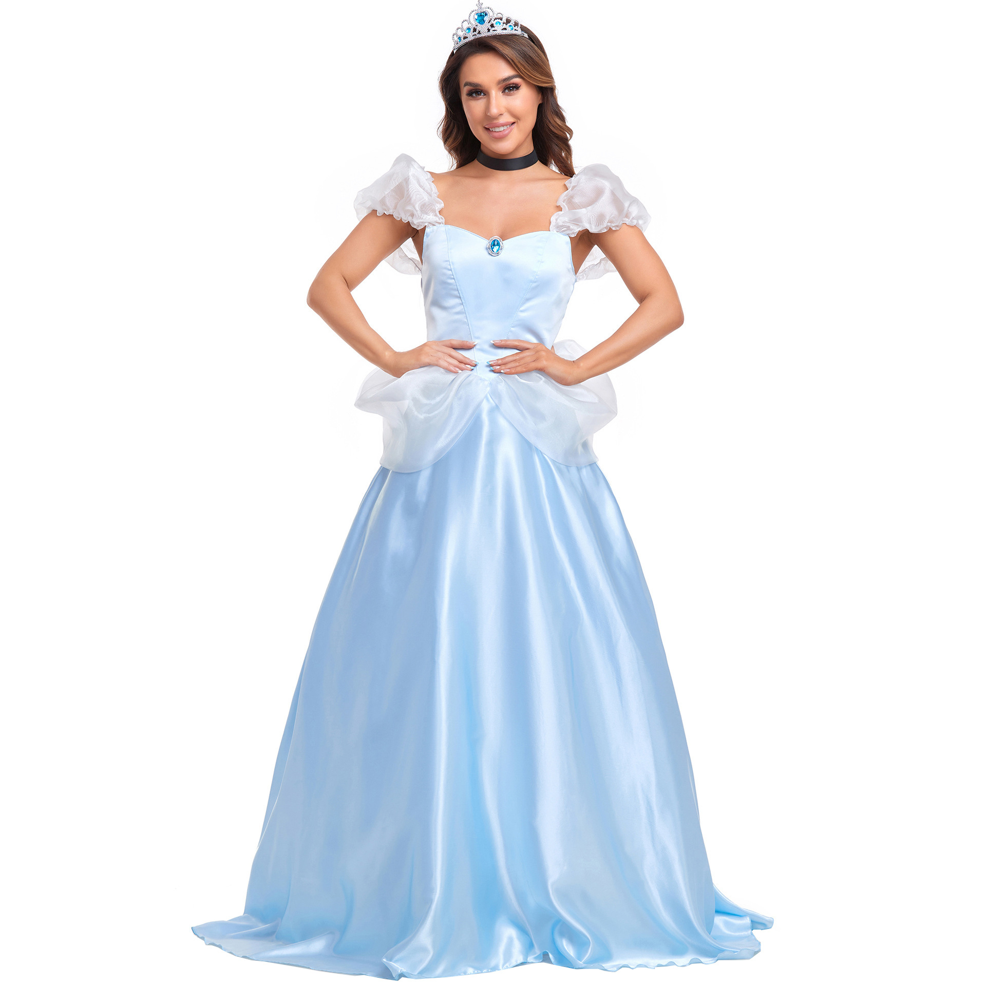 Deluxe Princess Costume Game Dress Halloween Costume Size S-2XL for Women